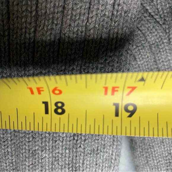 CK Calvin Klein Mens Gray Full Zip Knit Sweater Size L Acadamia Preppy Career - Picture 6 of 7